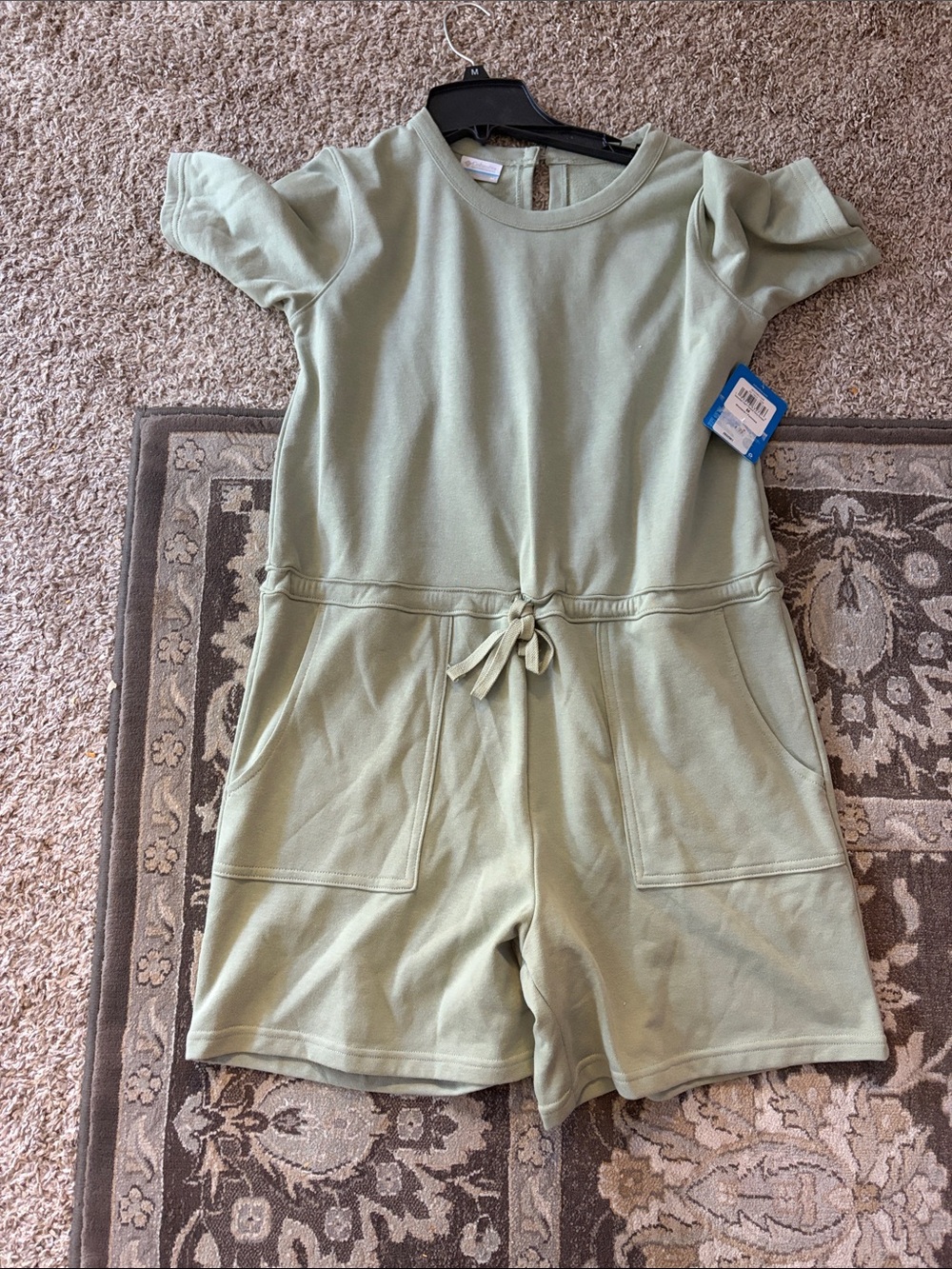 Columbia Light Sage Green Short Sleeve Romper